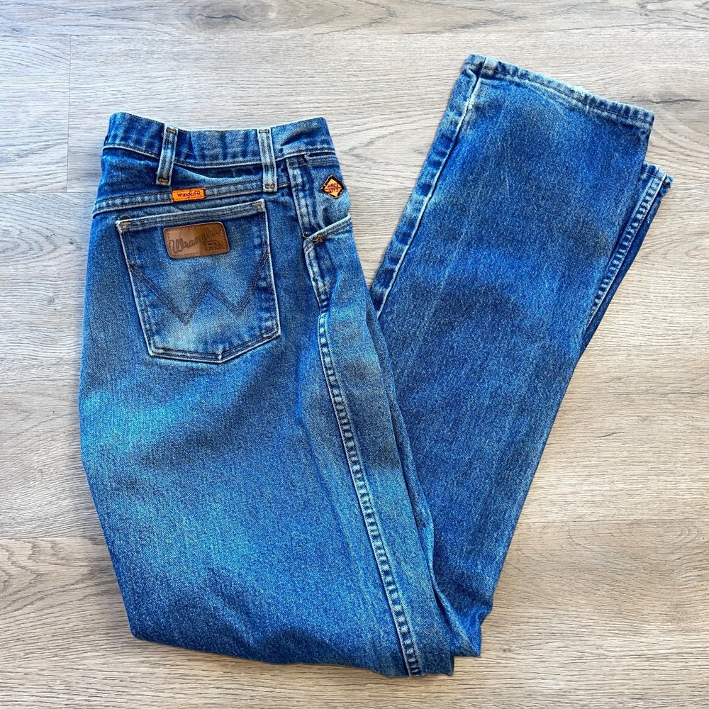Wrangler FR Flame Resistant Jeans Mens 38x36 Original Fit Blue Work Pants